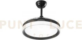 Plafoniera led ventilatore albatros pale retrattili nero 36w 4668lm...