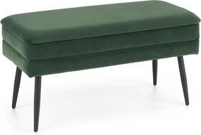 Panca da interno Velva in verde/nero - H37 cm