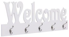 Appendiabiti A Muro Welcome Bianco 74x29,5 Cm /