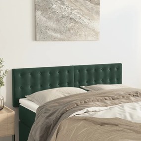 Testiere 2 Pz Verde Scuro 72x5x78/88 Cm İn Velluto /