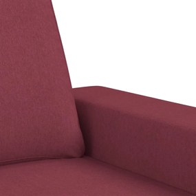 Set di divani 2 pz rosso vino in tessuto
