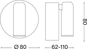 Ideal Lux - LED dimmerabile ricaricabile faretto da parete BEAN LED/3W/5V CRI 95 bianco