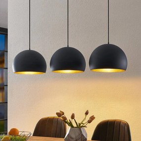 Lampada a sospensione Tarjei Lindby, dimmerabile, Nero, Soggiorno / Sala da pranzo, Metallo, Moderno, Lampada a sospensione