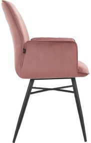 Set di sedie da pranzo rosa chiaro in imbottito 2 pz Anzo – Støraa