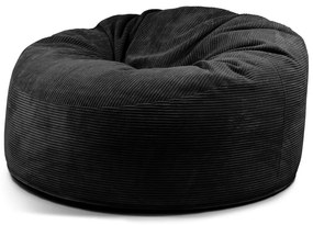 Puof a sacco nero con rivestimento in velluto a coste Om 135 – SLOWDOWN