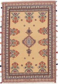 Tappeto 150x100 Beige (Iran) Annodato A Mano