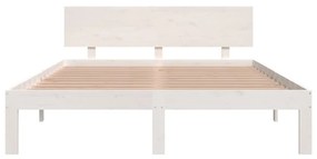 Giroletto bianco in legno massello di pino 140x190 cm