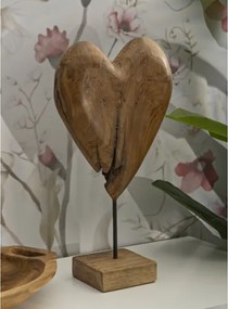 Scultura Dobu In Teak Riciclato Cm 25X12X45 (Pezzi Unici - Non Rip. In Serie)