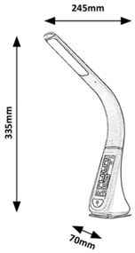 Rabalux - Lampada da tavolo LED dimmerabile touch LED/5W/230V bianca