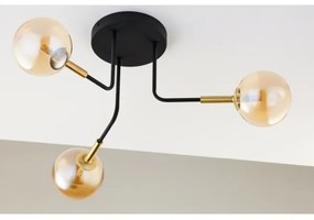 Jupiter 2037 - Lampadario a sospensione con supporto rigido BURANO 3xG9/10W/230V nero/oro/beige