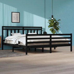 Giroletto Nero İn Legno Massello 200x200 Cm /