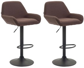 Set Di 2 Sgabelli Da Bar Braga Stoffa: Comfort E Stile Per İl Tuo Spazio. / Braun / Schwarz