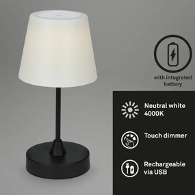 Brilo - Lampada LED esterna dimmerabile ricaricabile 3W 5V IP44 2000mAh