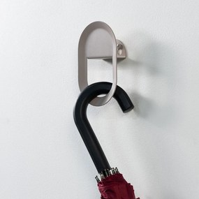 Gancio da parete grigio tortora in acciaio Coucou – Spinder Design