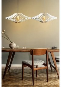 SET 2x Lampadario a sospensione con filo 1xE27/60W/230V bianco diametro 47 cm