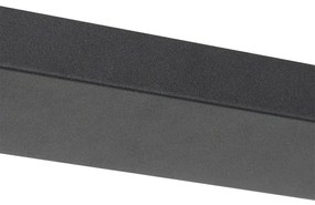 Lampada a sospensione Art Déco nera con vetro oro oblungo 3 luci - Pallon