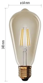 Lampadina LED VINTAGE ST64 E27/4,5W/230V 2200K