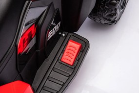 Quad Elettrico per Bambini Safari 6V con Bauletto Posteriore Rosso...