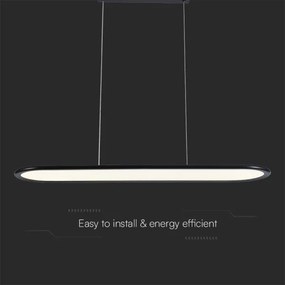 Lampadario LED a sospensione con filo LED/24W/230V 3000K nero