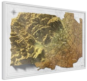 Poster Raised Relief Map: Vienna