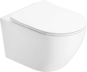 Mexen Lena 2.0 WC sospeso Rimless con sedile slim a chiusura rallentata, duroplast, bianco lucido - 3022L4000