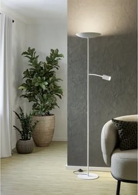 Eglo 901978 - Lampada da terra dimmerabile CONIVARINO LED/26,5W/230V +LED/4W, bianca
