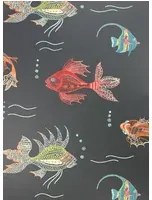 Nina Campbell Carta da parati Aquarium - Black