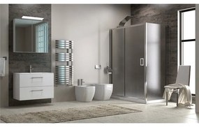 Kamalu - box doccia 150x70 angolo vetro opaco altezza 180cm  k410ns