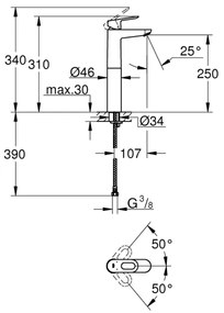 GROHE 23764000 - Miscelatore lavabo BAULOOP DN 15, cromo lucido