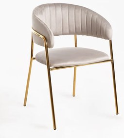 Sedia Moniel Golden Velluto - Grigio