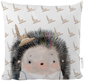 Cuscino per bambini in cotone, 45 x 45 cm Hedgehog Boy - Butter Kings