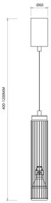 Lampadario a sospensione con filo VERTICAL 1xGU10/8W/230V nero
