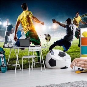 Fotomurale  Decisive Tackle  Colore Giallo, Dimensioni e Misure 250x175