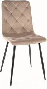 Sedia Jerry velluto beige velluto Blu40