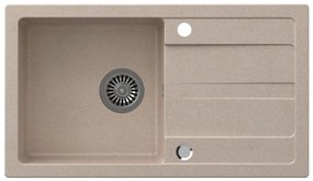 Sapho - Lavello da cucina 77x44 cm granito/beige