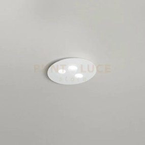 Luna p/p - plafoniera metallo e alluminio bianco 3 luci attacco gx5...