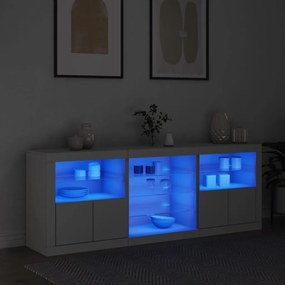 Credenza Con Luci Led Bianca 181,5x37x67 Cm /