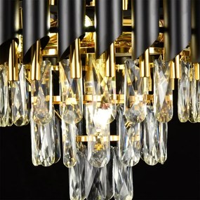 Brilagi - Lampadario a plafone ECLIPSE 5xE14/10W/230V Ø 38 cm nero/oro