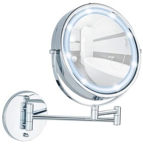 Specchio per make-up con illuminazione/con ingrandimento (5x) ø 17,5 cm Power-Loc Lumi – Wenko
