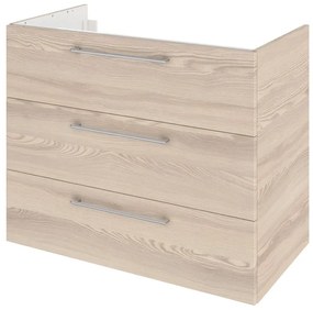 Mobile da bagno sotto lavabo SENSEA Remix marrone opaco L 90 x H 58 x P 46 cm 3 cassetti, lavabo non incluso
