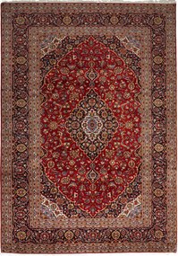 Kashan Tappeto 250 x 350 Beige (Iran) Annodato A Mano
