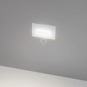 Ges2050- segnapassi in alluminio e vetro bianco ip66 led 3000-4000-...