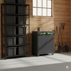 Armadio 2 ripiani 80x44x100 cm Keter Moby Basso XL Antracite...