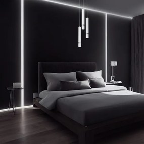 Lampadario a sospensione con filo JOKER 3xGU10/8W/230V bianco/cromo lucido