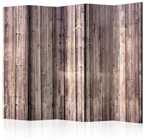 Paravento separè Fascino del legno II - texture chiara delle tavole di legno marrone