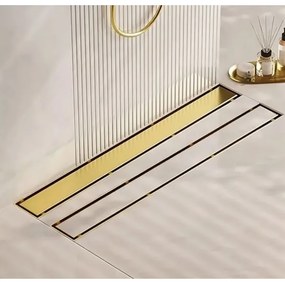 REA-G2562 - Canalina di scarico NEOX 70 cm in acciaio inox/dorato