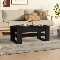 Tavolino da Salotto Nero 102x55x45 cm in Legno Multistrato cod mxl 71652