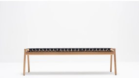 Panchina di colore nero/naturale Klupa - Gazzda