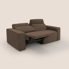 Clark Divano modulare con opzione relax elettrico in tessuto smacchiabile impermeabile T17 marrone