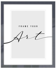 Cornice da parete in plastica grigia 44x54 cm - knor